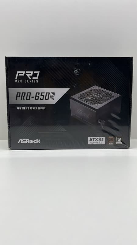 FONTE ASROCK PRO, 650W, 80 PLUS, BRONZE, ATX 3.1, PFC ATIVO